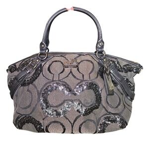 Coach‎ Sequin Satchel Purse Top Handle Handbag Designer Bag